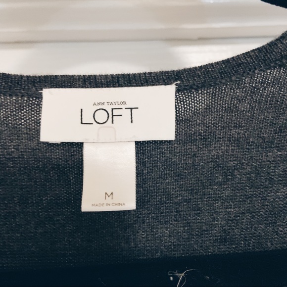 Ann Taylor wrap sweater dress grey - Picture 3 of 5